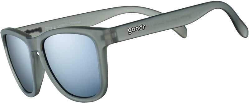Goodr Going to Valhalla...Witness! Polarized Sunglasses for Men & Women, Medium Sized (OG), Dark Gray Translucent Frames with Chrome Mirrored Reflective Lenses, UV400 Protection, No Slip - Image 1